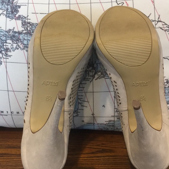 Beige Suede Heels - Picture 2 of 2